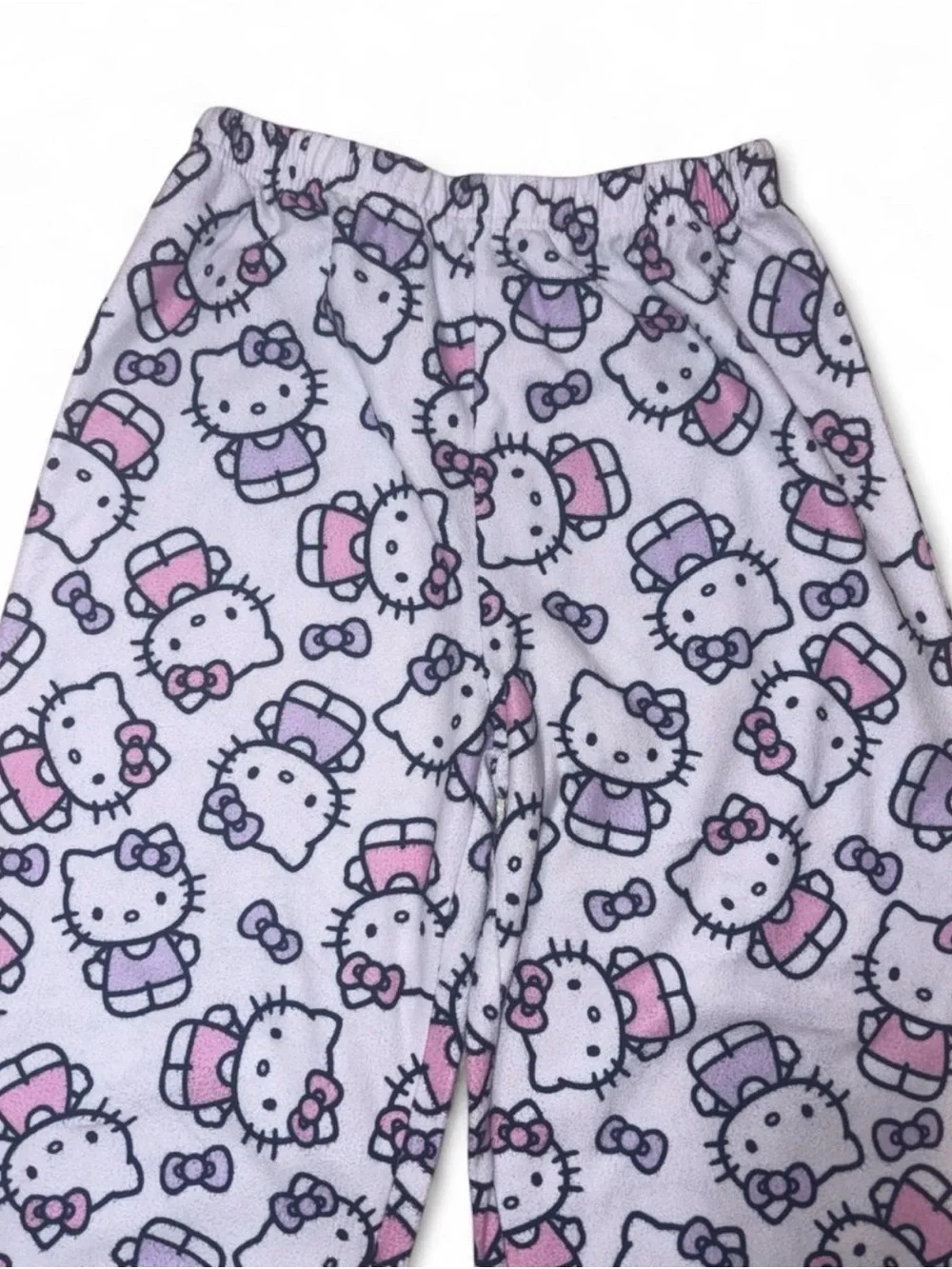 Sanrio Hello Kitty Pink & Purple Fleece Pajama Set – Girls Size 8